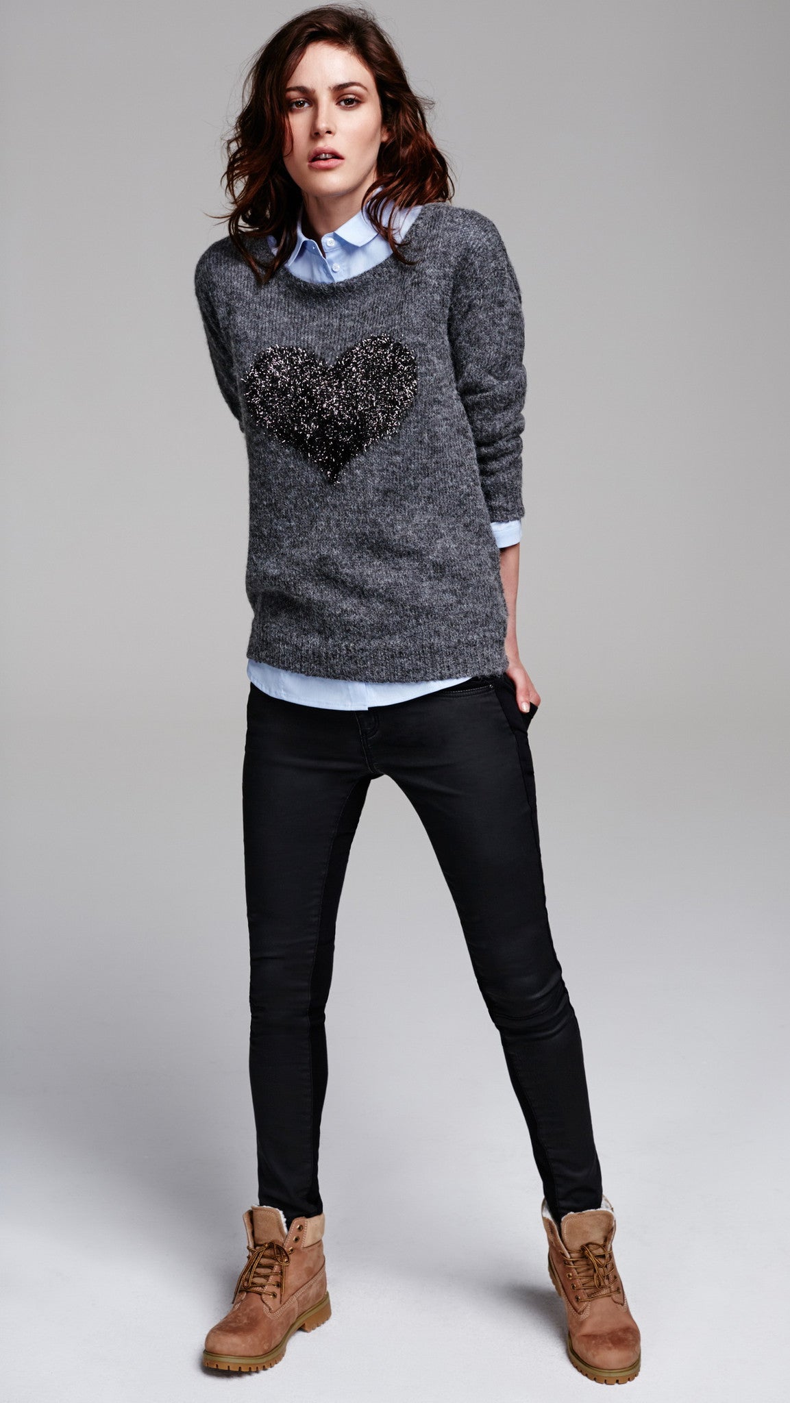 Grey-Heart Pullover