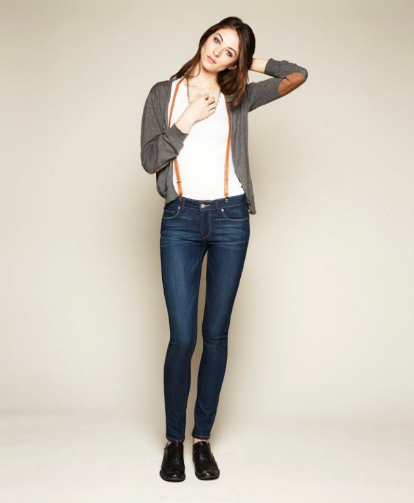 Jeans with reddish protal