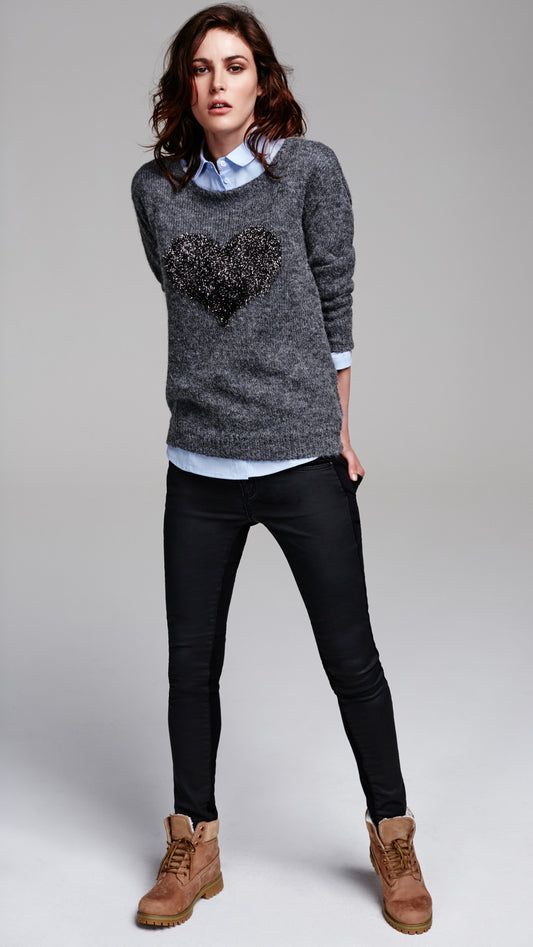 Grey-Heart Pullover