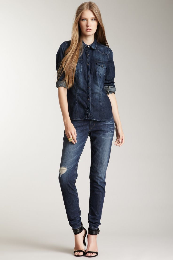 Chemise Jeans - Navy Blue