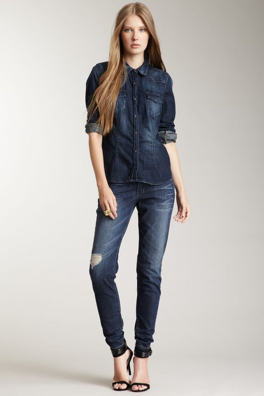 Chemise Jeans - Navy Blue