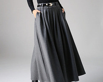 Grey Maxi Skirt