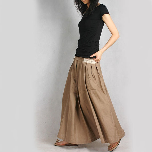 Casual Beige Skirt